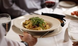 Pappardelle Dish being served